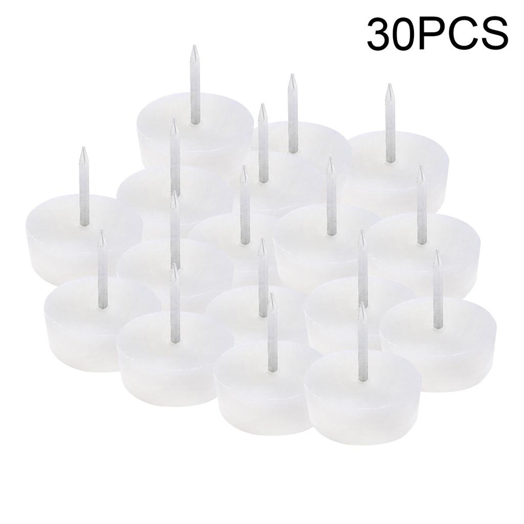 30Pcs 10x20mm Heavy Duty Iron and Plastic Sofa Tacks for Upholstery Furniture Height Adjustment Decorative Nail Fasteners