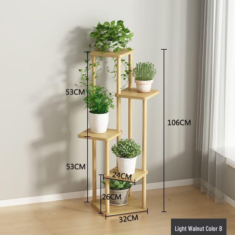 Iron Art Flower Stand with Wheels, Multi-tiered for Indoor/Outdoor Balcony Use