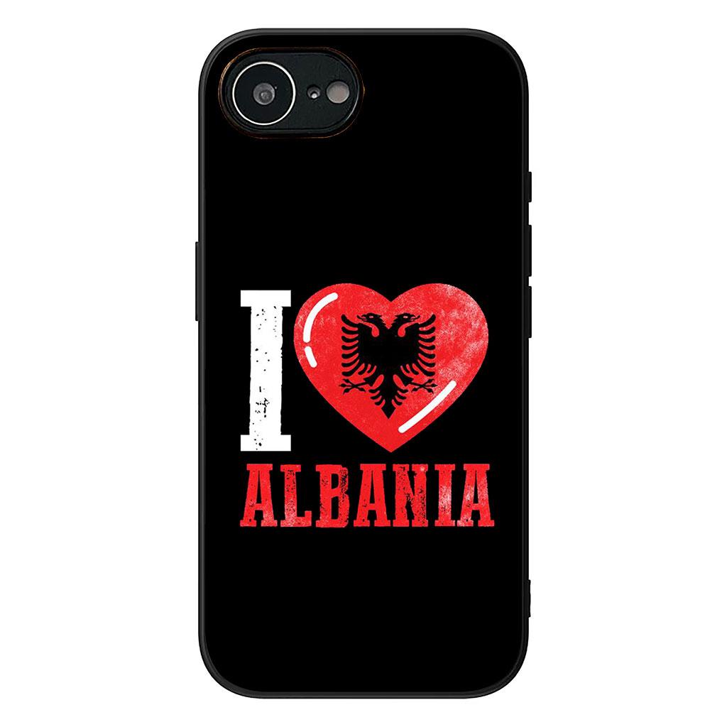 Cover for Apple iPhone 16 15 14 Plus 13 12 Mini 17 Pro Max + ProMax 16E Air 16+ 15+ Coque Phone Case Albanias Albanians Flag