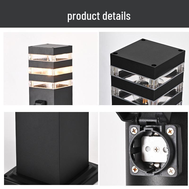 European Standard Waterproof Aluminum Glass Garden Light - Outdoor Minimalist Design