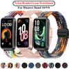 Geflochtenes Nylon-Schlaufenarmband für Huawei Band 10 9 8 Verstellbares Armband mit magnetischem Verschluss für Huanwei Band 10/9 Armbandzubehör