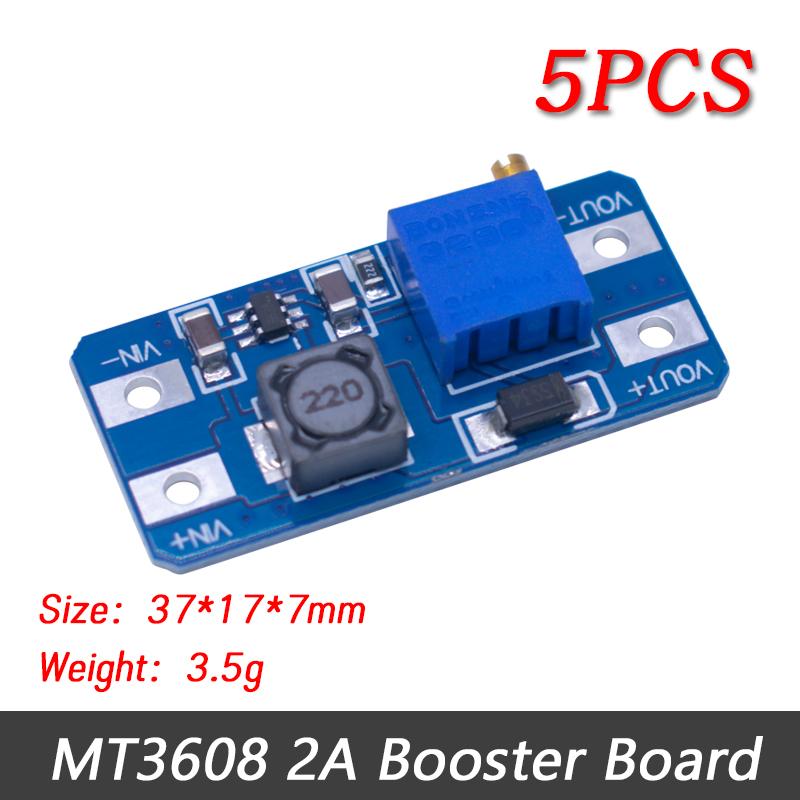 

5PCS 10PCS MT3608 DC-DC Step Up Converter Booster Power Supply Module Boost Step-up Board MAX output 28V 2A