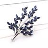 Exquisite High -End Brooch Leaf Crystal Glass Rhinestone Plant Branch Pin Female Fashion