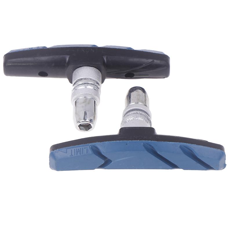 1Pair Bike Brake Pads V-Brake Rubber Road Bike Brake Holder Pads Shoes Blocks Rim Brake Anti-Resistance Cycling Accessories