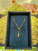 Collier pendentif Tournesol Goutte d'Eau Doré pour Femmes - Tendance, Chaîne de Clavicule Polyvalente avec Pendentif Gland