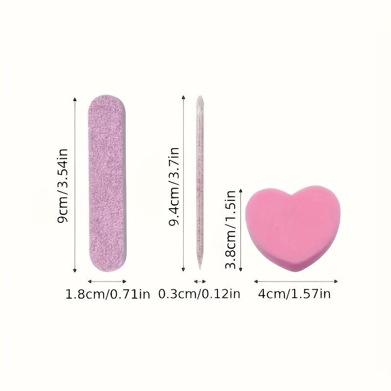 60pcs Nail Care Set: 20pcs Mini Files, 20pcs Rubbing Strips, and 20pcs Sticks - Perfect for Jewelry Polishing and Nail Care