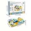Wooden Farm Transportation Screw Toy, 3D Puzzle Metal Screw Tool, Color and Shape Recognition, Hand Eye Coordination Training,Educational Teaching Toy