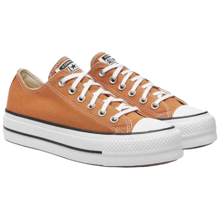 Converse Chuck Taylor All Star Lift Platform Casual Comfortable Low Top Canvas Shoes Women Sneaker Orange A11540C