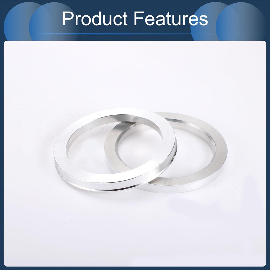 INFINAUTO Hub Centric Rings, 100mm OD X 78.1mm ID, Aluminum Alloy, Silver Tone, Car Wheel Hub Rings, 4 Pieces