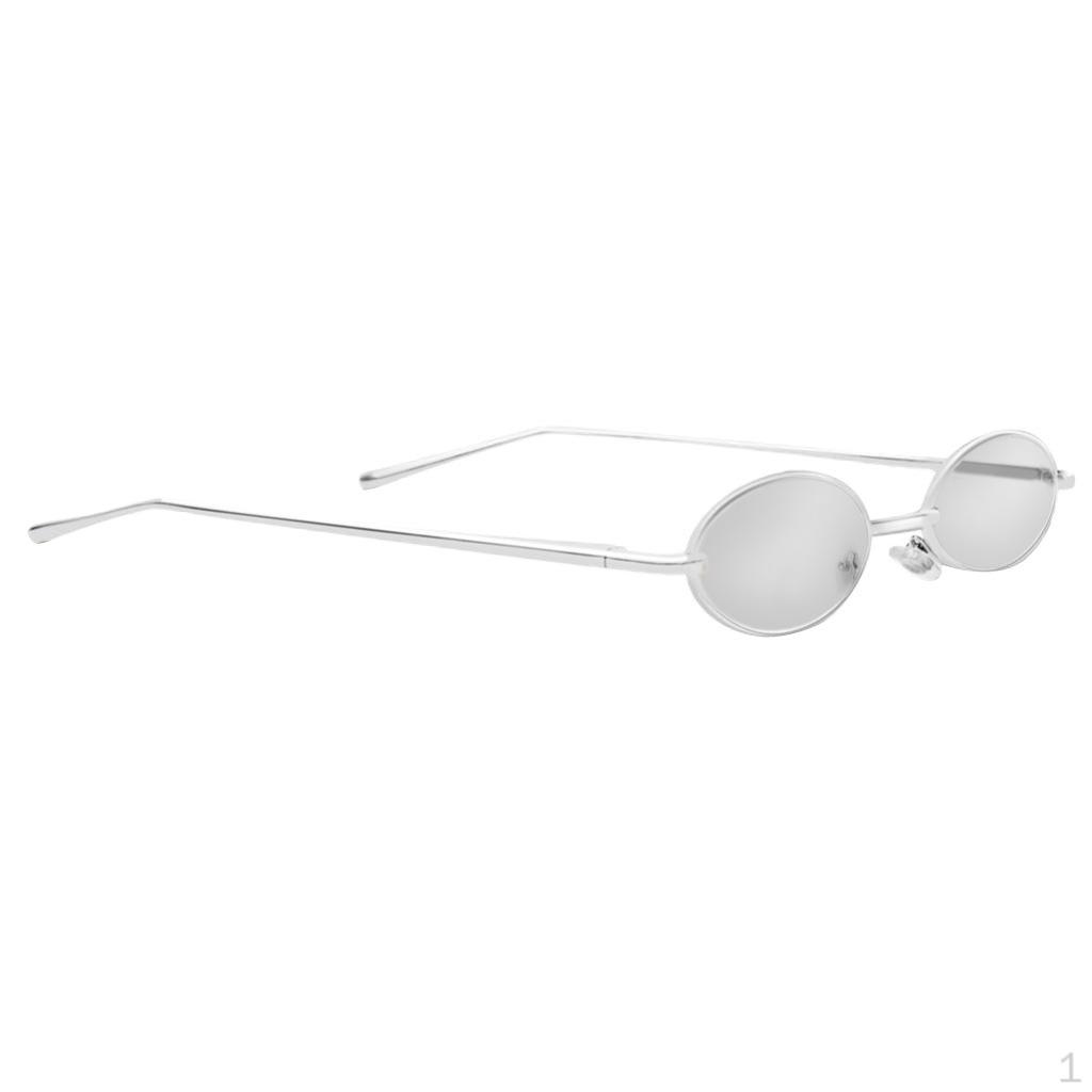 Chic Small Oval Sunglasses For Women Men Hippie Cool Metal Sun Glasses
