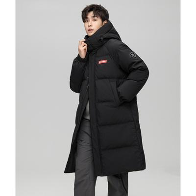 Winter New Over-knee Hooded Medium and Long Men's and Women's Cotton Clothes Loose and Thickened Warm Cotton-padded Clothes