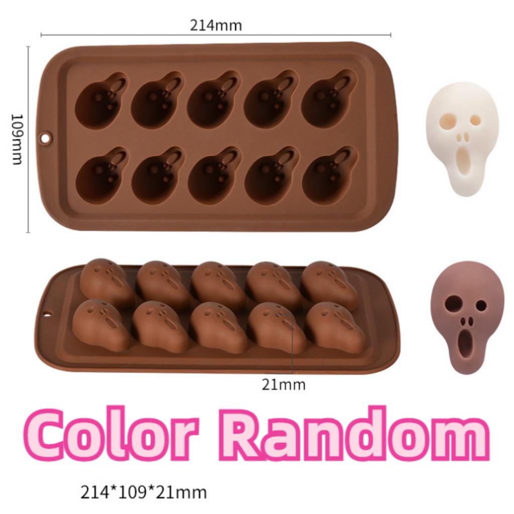 Víceformový silikonový tvar na čokoládu Dýně Duch DIY Netopýří Klobouk Čarodějnice Cukroví Sušenky Výroba Pečení Forma Halloweenská Párty Dortová Dekorace