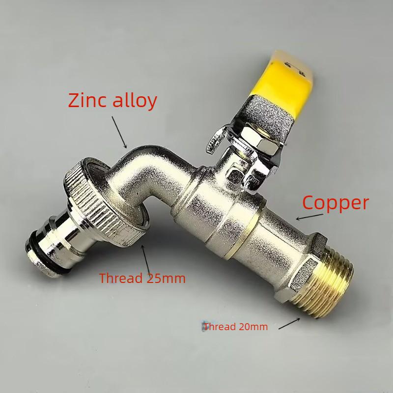 1PC Household Automatic Washing Machine Faucet Outdoor Copper Car Wash Zinc Alloy Faucet Fast Opening Four Points