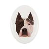Staffordshire Terrier Americano, Amstaff, Amstaf - Placa Con Foto y Texto Geométrico de la Marca Art-Dog