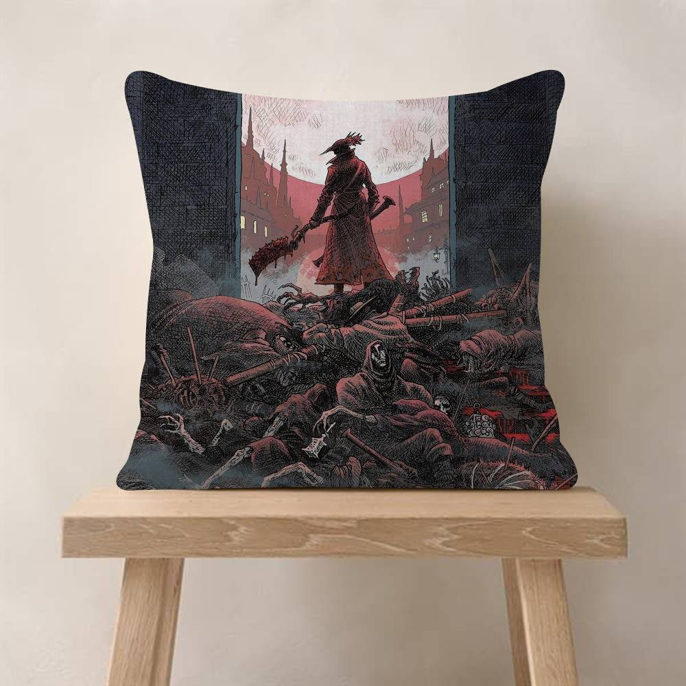 Fantasy Bloodborne Video Game Pillowcase Toon Gift Cushion Cover Bedroom Home Sofa Chair Seat Decor Pillow Case