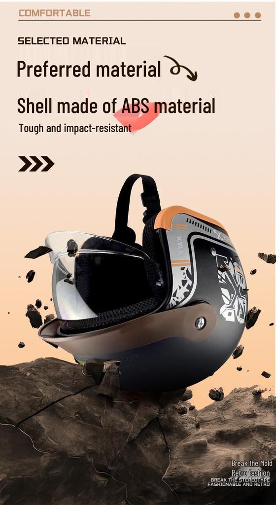 3C Certified All-Season Electric Motorcycle Helmet for Men & Women - Winter Warm & Universal Fit