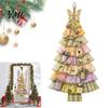 Traditional Craft Sewing Project Christmas Handmade Door Hanging Kit, Patchwork Tree Decoration DIY Textured Fabric Wall Set, Rustic Farmhouse Holiday