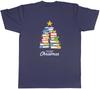 Unisexs T Shirt Library Books Christmas Tree Xmas Unisex Tee Gift