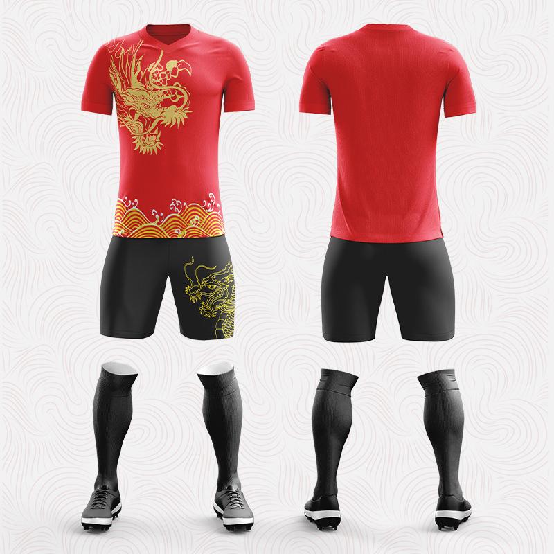 Dragon Pattern Dragon Boat Suit Dragon Boat Race Team Suit Year of the Dragon m (recommended height 160-165cm)