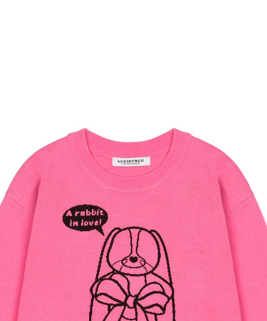 LUVISTRUE Am Cute Rabbit Knit (Pink)