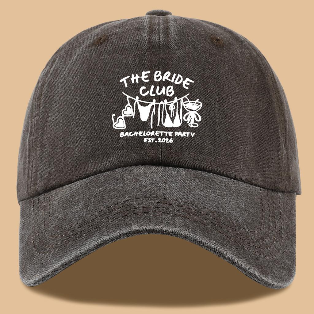 Bachelorette Party Themed Printed Baseball Cap for Brides Stylish Breathable Sun Hat Stylish and Versatile Unisex Design Adj