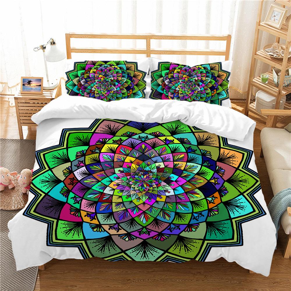 Bohemian Style Bedding Two Three Piece Set Polyester 3D Digital Printing