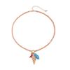 Ocean Wind Wind Conch Small Fish Rice Bead Necklace, Creative Bergamot Eye Pendant Collarbone Chain Female