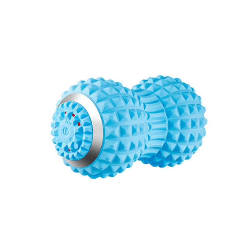 

ABS Peanut Vibration Massage Ball Plantar Muscle Relaxation Fascia Ball Silicone Waterproof Solid Yoga Fitness Ball синій