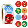 500pcs 1inch Black Hot Stamping Sticker New Year 2023 Merry Christmas Stickers Gift Sealing Labels Holiday Candy Bag Box Decor