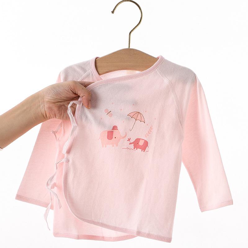 Newborn Pure Cotton Half-Back Shirt: Spring/Summer Style for 0-6 Months 66 cm