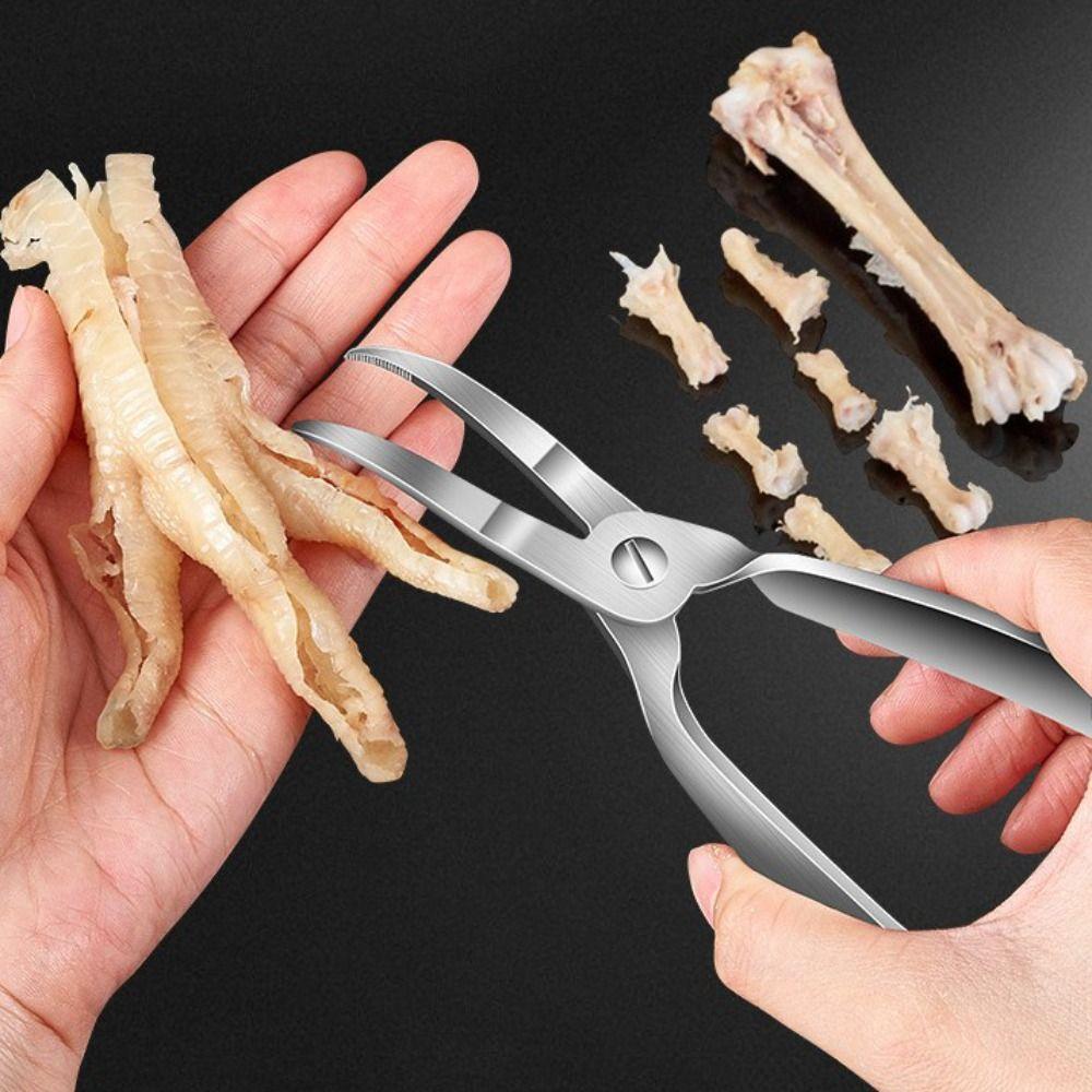 Curved Tip Chicken Claw Deboning Forcep Professional Claw Bone Removal Tool  Vegetable Market