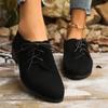 Ladies Shoes 2024 Lace Up Women's Pumps Plus Size Office & Career Pumps Women Round Toe Low Square Heel Outdoor Shoes Female