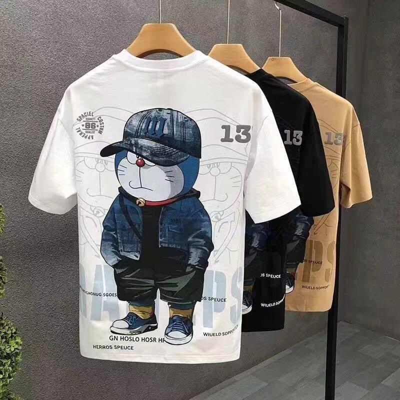 

Men s Trendy Cartoon Print Summer T-Shirt - Short Sleeve 3XL