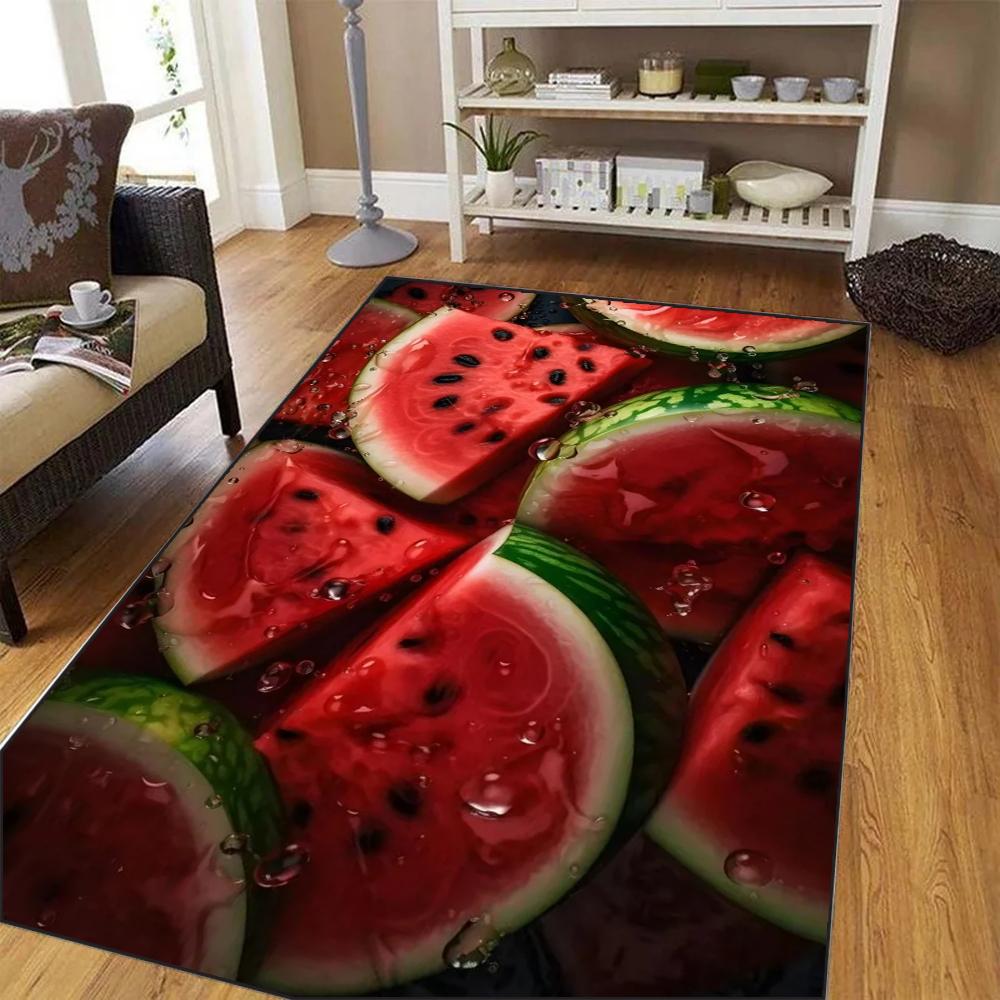 Großer Realistischer Lila Traubenmuster Teppich für Wohnzimmer Schlafzimmer Weich Rutschfest Waschbar Natürlicher Fruchtstil Heimdeko Teppich