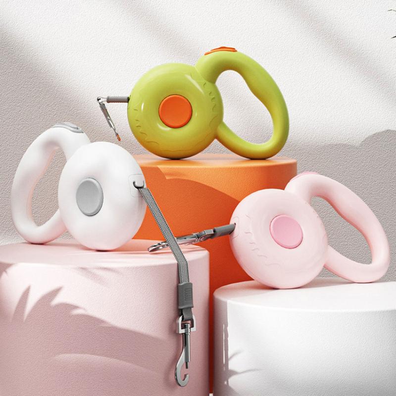 

3 м выдвижной поводок для собак, милый пончик в форме щенка, автоматический тяговый канат, нейлоновый прогулочный поводок для маленьких собак, кошек, выгула домашних животных