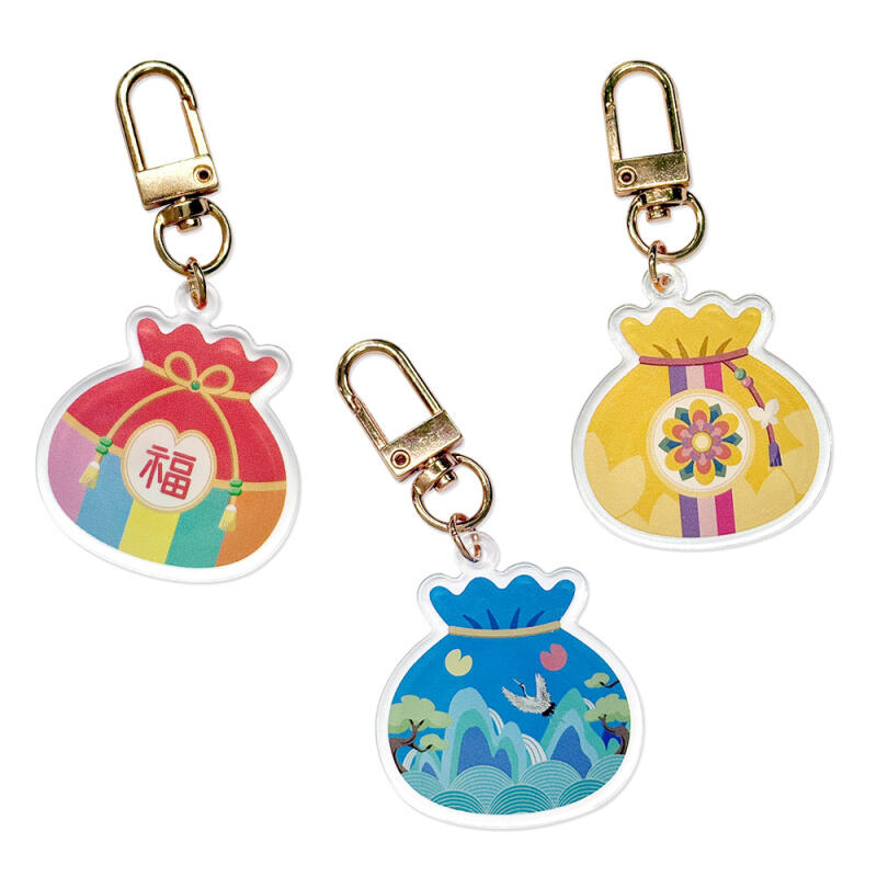 Bokjumeori acrylic keyring 01. Red