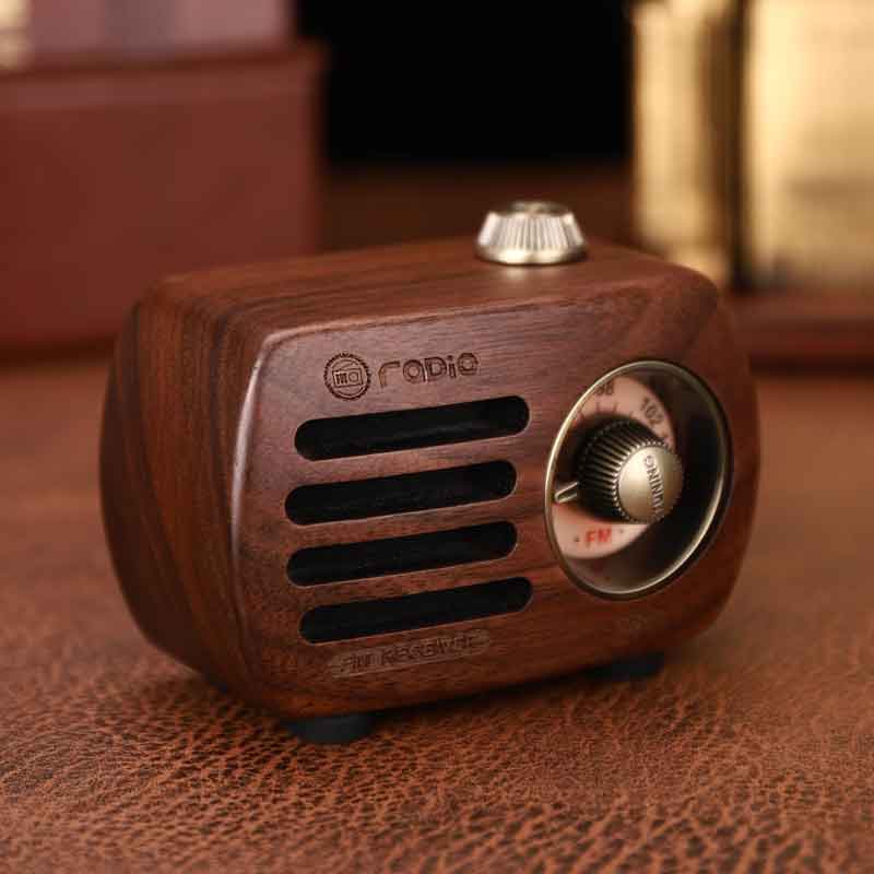 Retro Design Bluetooth Speaker with FM-Radio R818-A/C Dark Brown