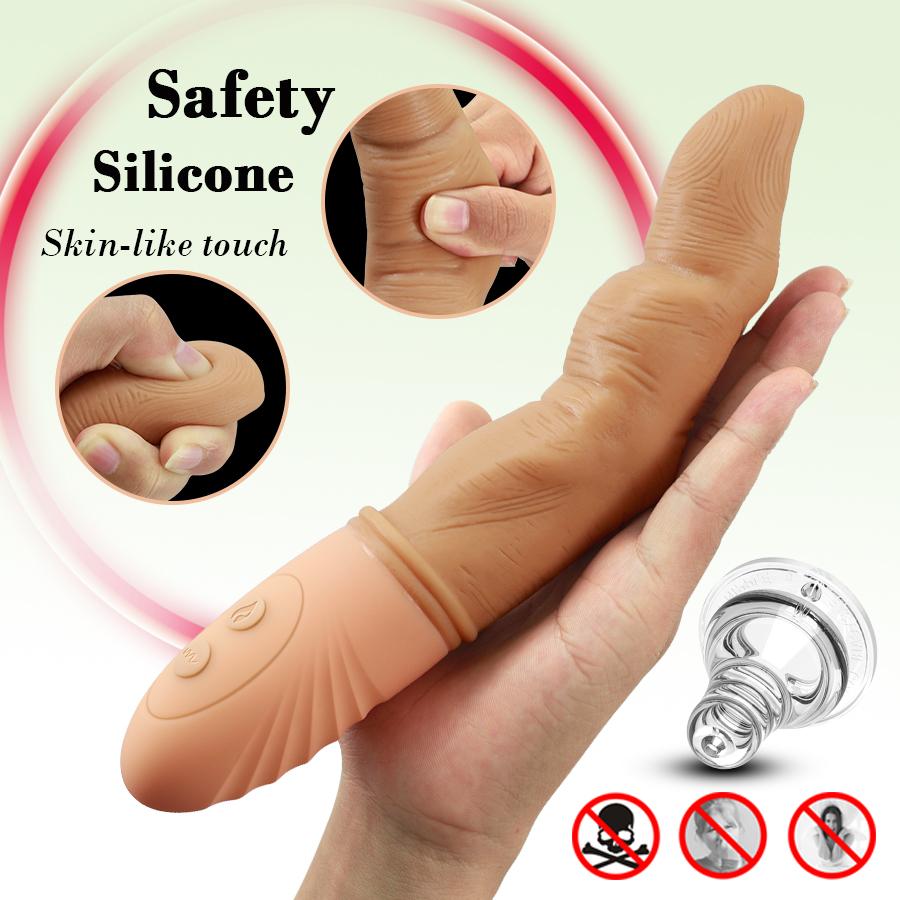 Realistic Finger Vibrator Toy for Women 7 Modes Heating Dildo G-Spot Stimulator Vibrator Female Masturbator Erotic Sex Toy