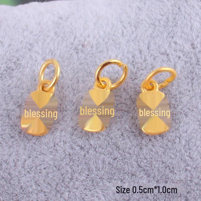 Sand Gold Electroplated Alloy Bracelet Pendant with Nafu Braid