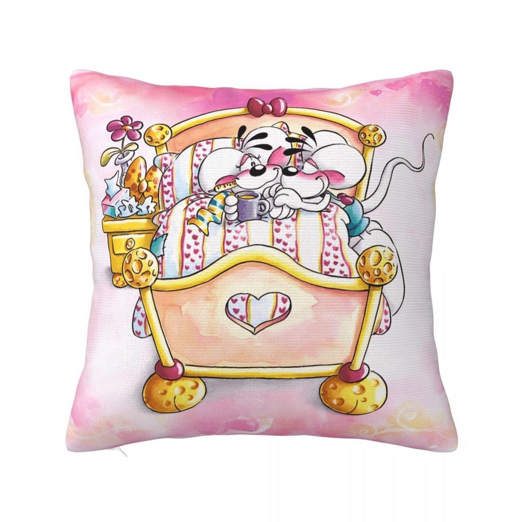 Pillow Cover Christmas Diddl Printed Cushion Cover Funny Pillow Case For Living Room Chair Pillowcases