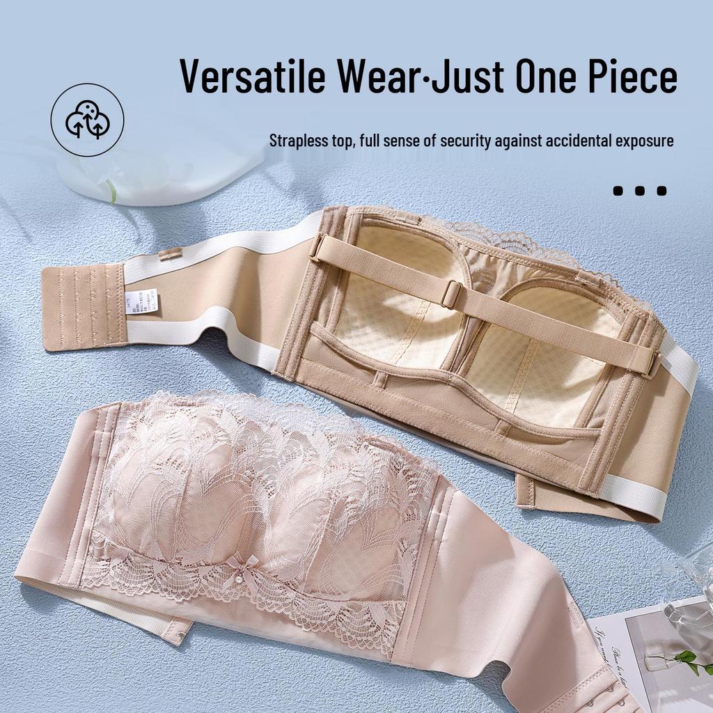 Women's Strapless Minimizing Bandeau Bra - Anti-Sag, Light, and Supportive for Large Busts