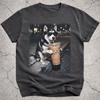 Lustiges Husky-Eiskaffee-Shirt, Sibirischer Husky Geschenk, Kaffeeliebhaber Hunde-Mama T-Shirt