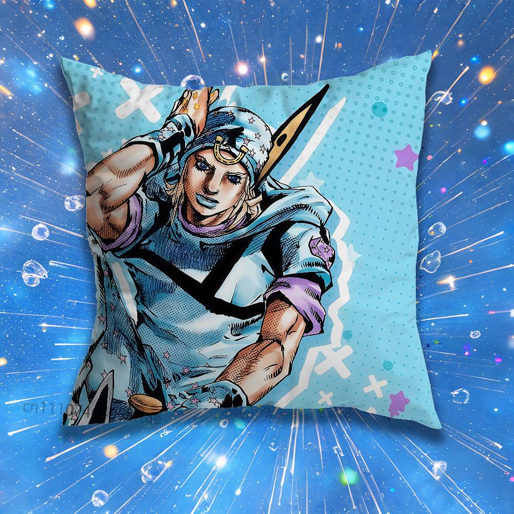 Johnny Joestar J-Jojo Pillow Case For Home Bedroom Car Office Decoration Living Room Sofa Cushion Cover Suitable