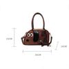 Mode PU-Leder Bowlingtasche Handtasche Einfarbig Kleine Quadratische Tasche Große Kapazität Schlichter Stil Umhängetasche Shopping CLE