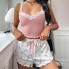 Women's Cross-Border Lace Camisole & Shorts Set - Cozy and Versatile Home Wear