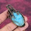 Hemimorphite Pendant Copper Wire Wrapped Jewelry Handmade Real Gemstone Pendant