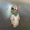 Set Of 7 Vintage Cartoon Wood Ghostly Refrigerator Magnets Halloween Kitchen Accessories for Festivals Party Ornaments