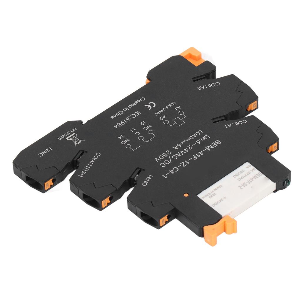 DC Control AC Ultra Thin Relay DIN Rail Mount Solid State Relay Module SPDT Contact 6A 6‑24V