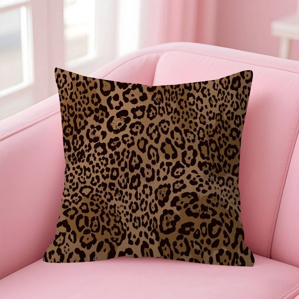 Fashion Cool Leopard Print Personalized Picture Text Home Decorative Pillows Household Gifts 45X45Cm
