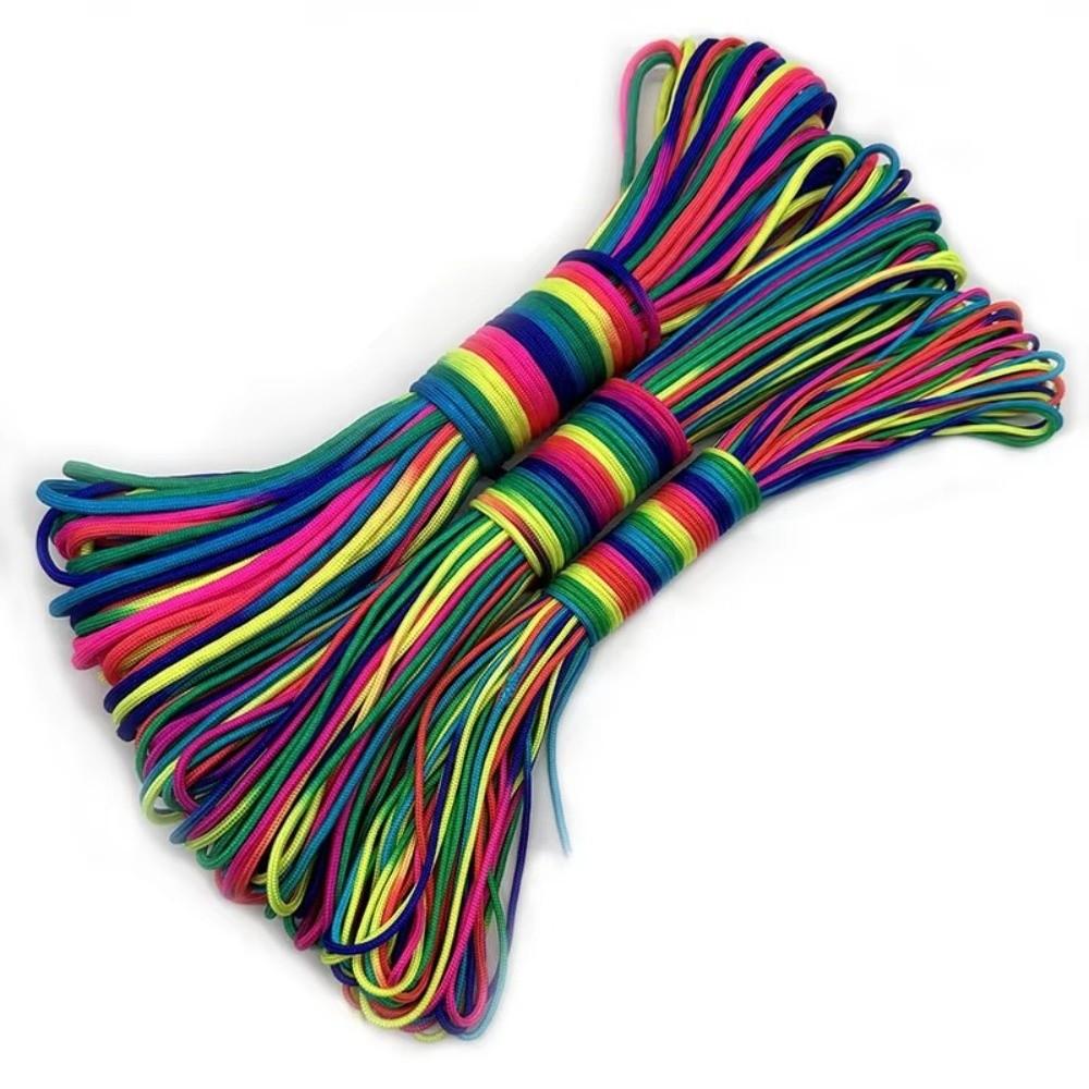 Durable Parachute Cord Multi-Strand Bracelet Cord New Rainbow Paracord Rope  Survival Gear